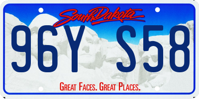 SD license plate 96YS58