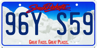 SD license plate 96YS59