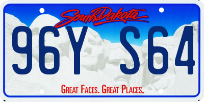 SD license plate 96YS64