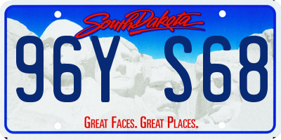 SD license plate 96YS68