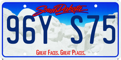 SD license plate 96YS75