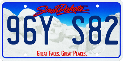 SD license plate 96YS82