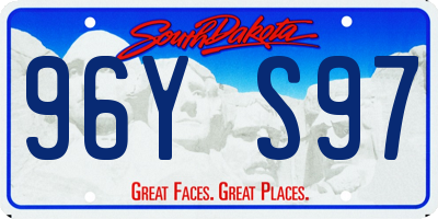 SD license plate 96YS97
