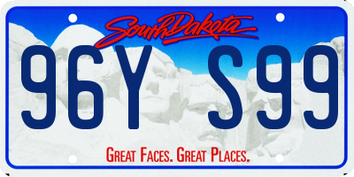 SD license plate 96YS99