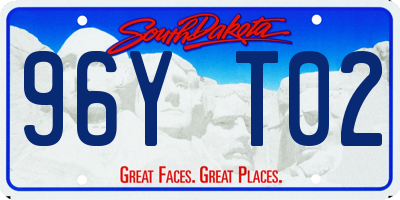 SD license plate 96YT02