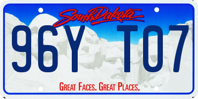 SD license plate 96YT07