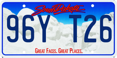 SD license plate 96YT26