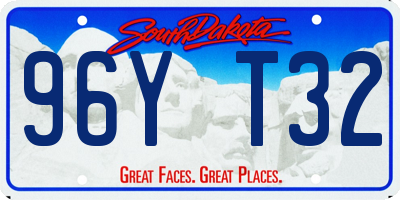 SD license plate 96YT32