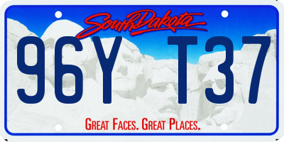 SD license plate 96YT37