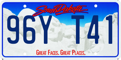 SD license plate 96YT41