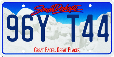 SD license plate 96YT44