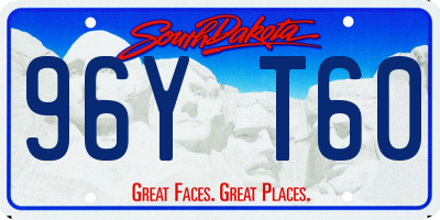 SD license plate 96YT60