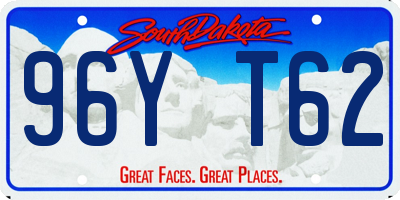 SD license plate 96YT62