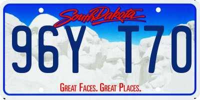 SD license plate 96YT70