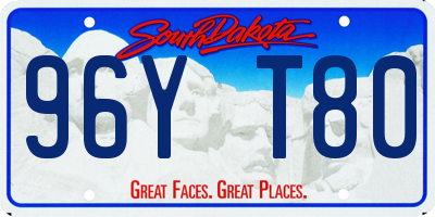 SD license plate 96YT80