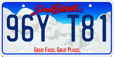 SD license plate 96YT81