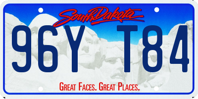 SD license plate 96YT84