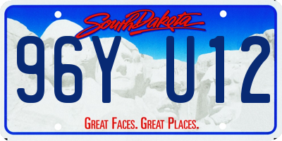 SD license plate 96YU12