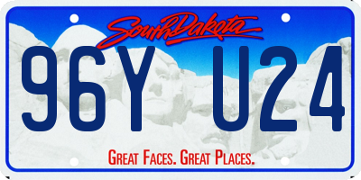 SD license plate 96YU24