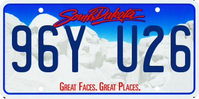 SD license plate 96YU26