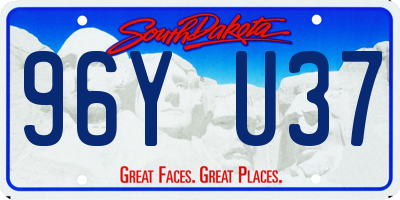 SD license plate 96YU37