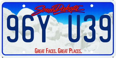 SD license plate 96YU39