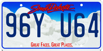SD license plate 96YU64