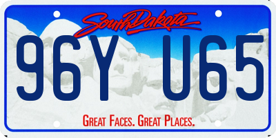SD license plate 96YU65
