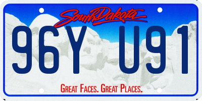 SD license plate 96YU91