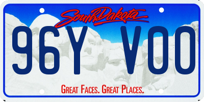 SD license plate 96YV00