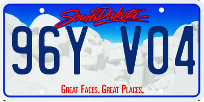 SD license plate 96YV04