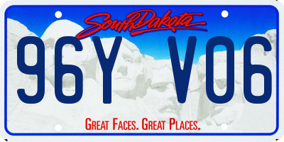 SD license plate 96YV06