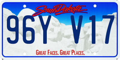 SD license plate 96YV17