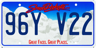 SD license plate 96YV22