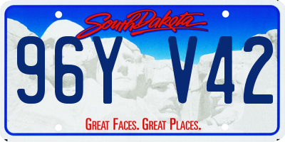 SD license plate 96YV42