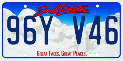 SD license plate 96YV46