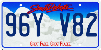 SD license plate 96YV82