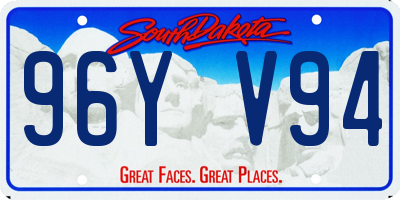 SD license plate 96YV94
