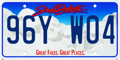 SD license plate 96YW04