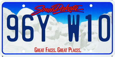SD license plate 96YW10