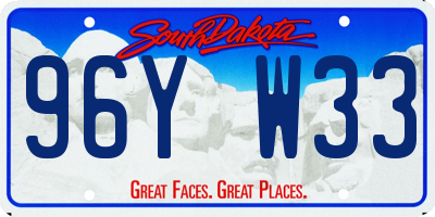 SD license plate 96YW33