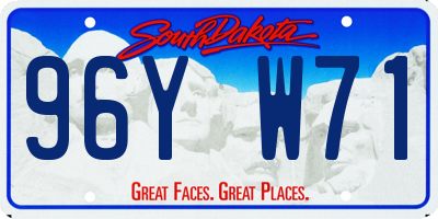 SD license plate 96YW71