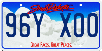 SD license plate 96YX00