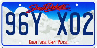 SD license plate 96YX02