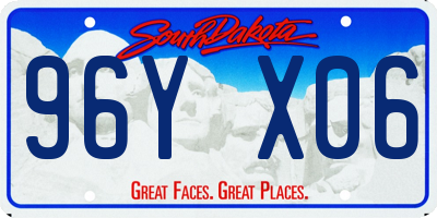 SD license plate 96YX06