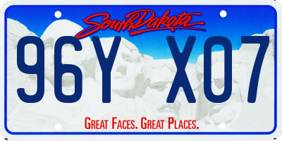 SD license plate 96YX07