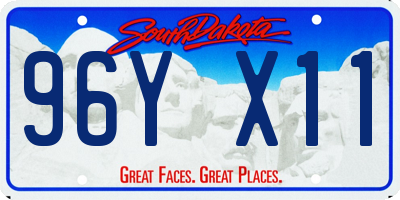 SD license plate 96YX11