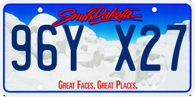 SD license plate 96YX27