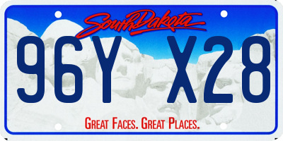 SD license plate 96YX28