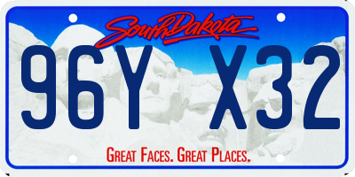 SD license plate 96YX32